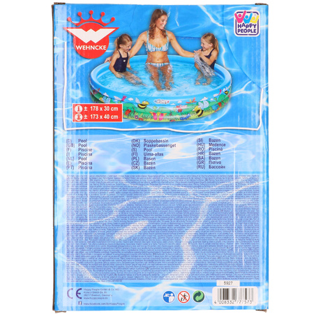 Blauw/bloemen opblaasbaar zwembad 178 x 30 cm speelgoed