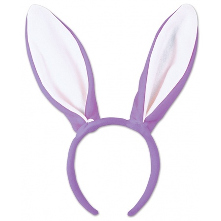 Bunny ears purple and white for adults
