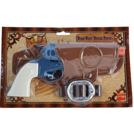 Cowboy revolver blauw compleet