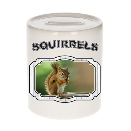 Dieren eekhoorn spaarpot - squirrels/ eekhoorns spaarpotten kinderen 9 cm