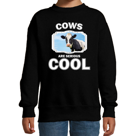Gangster Doordeweekse dagen Laat je zien Dieren koe sweater zwart kinderen - cows are cool trui jongens en meisjes  bestellen voor € 19.44 bij het Knuffelparadijs