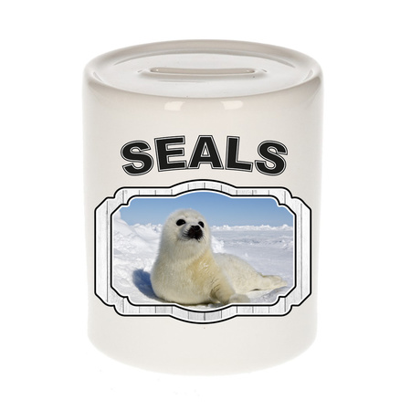 Dieren zeehond spaarpot - seals/ zeehonden spaarpotten kinderen 9 cm