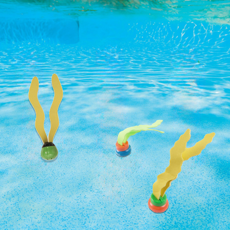 Diving toy set - seaweed - 6 pieces - colored - pool toys