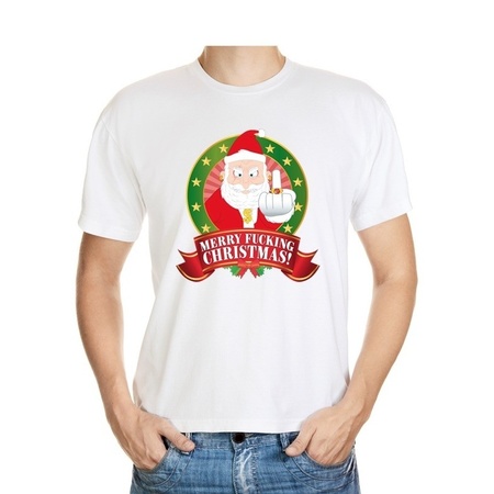 Schaar Onnauwkeurig virtueel Foute kerstkleding t-shirt Merry Fucking Christmas voor heren bestellen  voor € 14.99 bij het Knuffelparadijs
