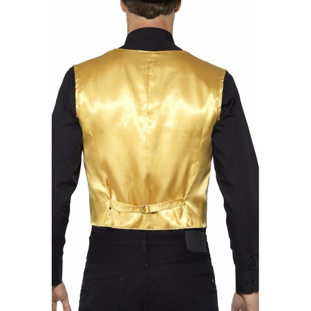 Sequin waistcoat gold for men