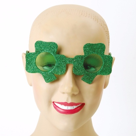 Green glasses Irish shamrock