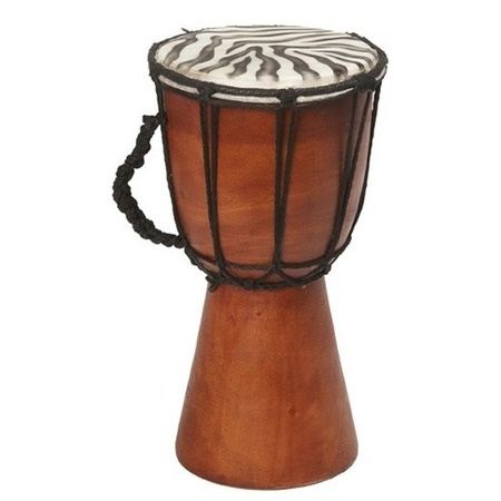 Handmade drum with zebra print 25 cm