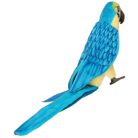 Levensechte Hansa pluche Ara papegaai knuffel blauw 72 cm