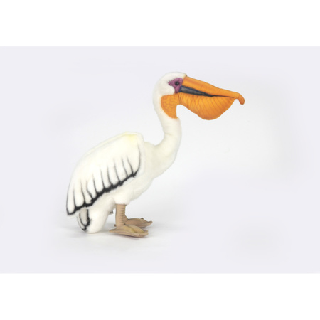 Levensechte Hansa pluche witte pelikaan knuffel 25 cm