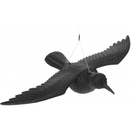 Horror raven/crow hanging decoration black made of plastic 40 cm