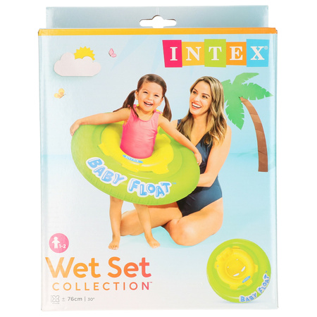Intex Baby zwemband - lime groen - met zitje - 76 cm