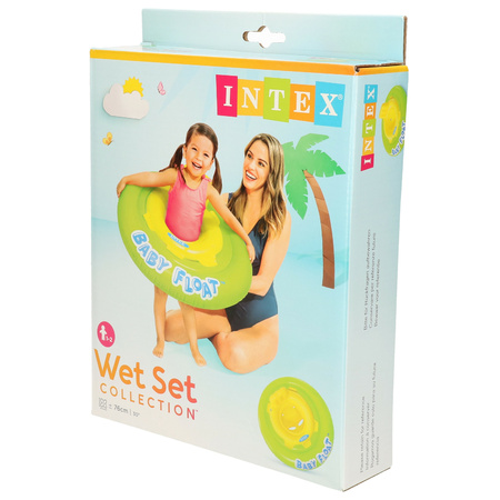 Intex Baby zwemband - lime groen - met zitje - 76 cm