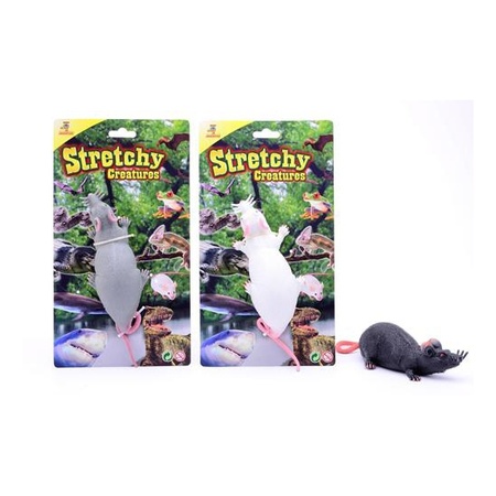 John Toy - Toy decoration plastic rats - set of 4x 28 cm