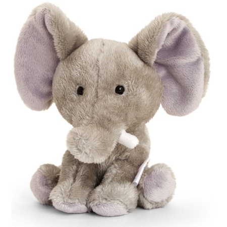 Plush elephant sitting cuddle toy 14cm
