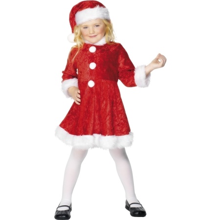 Chirstmas dress with hat for girls