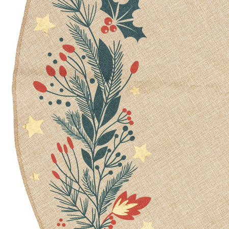 Kerstboomrok/kerstboom kleed - kerststerren - D90 cm - polyester