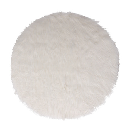 Christmas tree skirt/blanket white fluffy D90 cm