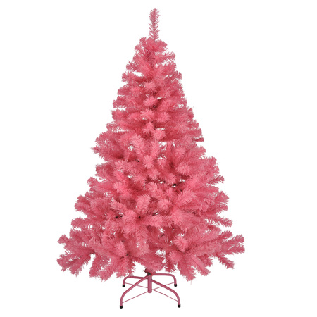 Kunst kerstboom/kunstboom roze 120 cm