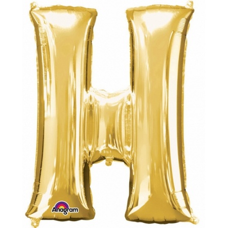 Fascineren tijdelijk Gemeenten Naam versiering gouden letter ballon H bestellen voor € 7.99 bij het  Knuffelparadijs