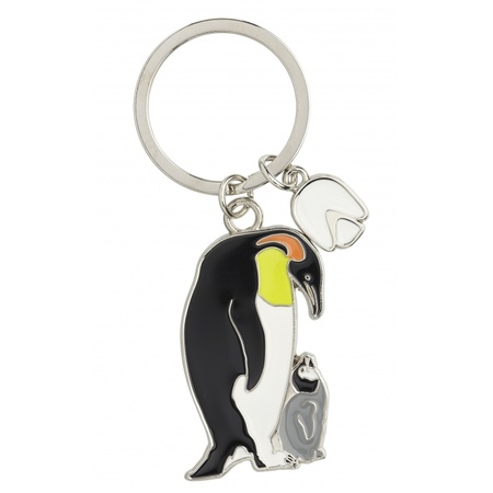 Metal penguin key ring 5 cm