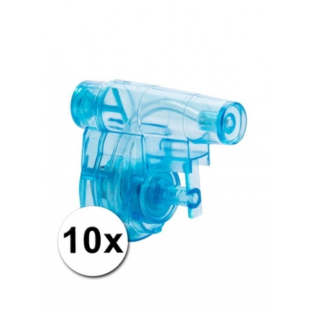 Voordelige mini waterpistooltjes blauw 10x