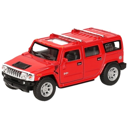 Model car Hummer H2 SUV red 12,5 cm