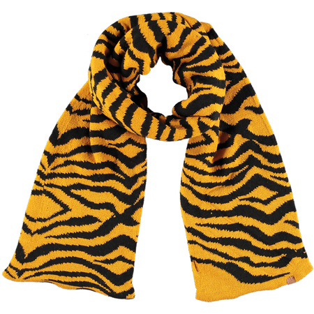 Verlating zoet Extra Okergele/zwarte tijger/zebra strepen patroon sjaal/shawl voor meisjes  bestellen voor € 11.99 bij het Knuffelparadijs
