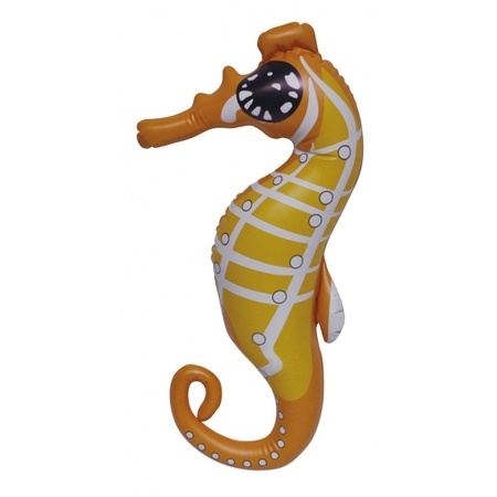 Opblaasbare oranje speelgoed zeepaard 51 cm