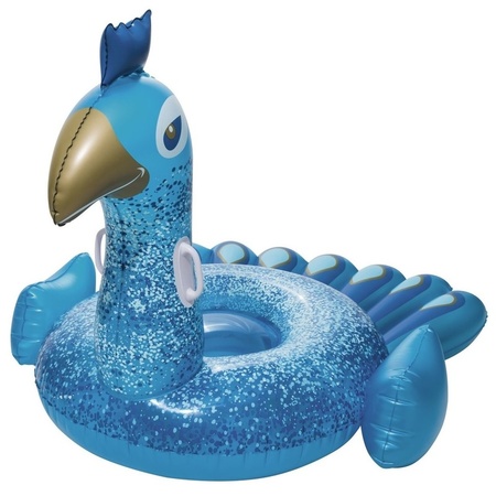 Inflatable blue peacock 198 cm