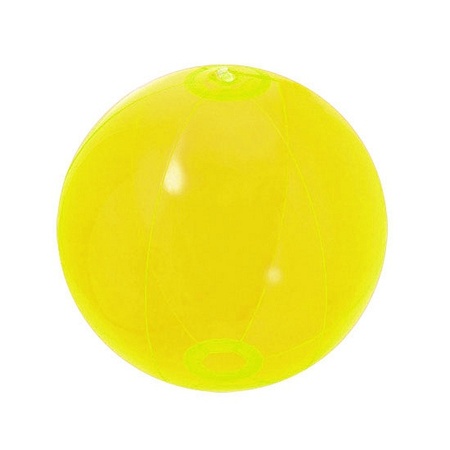 Opblaasbare strandballen neon geel