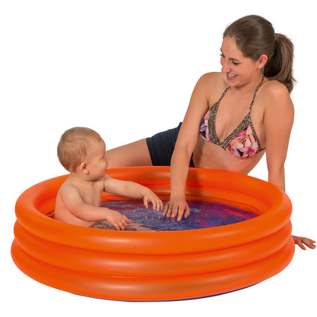 Oranje opblaasbaar zwembad baby badje 100 x 23 speelgoed bestellen voor € het Knuffelparadijs