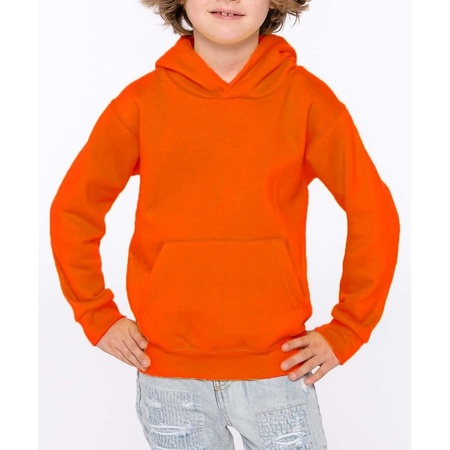 Oranje sweater/trui hoodie voor meisjes