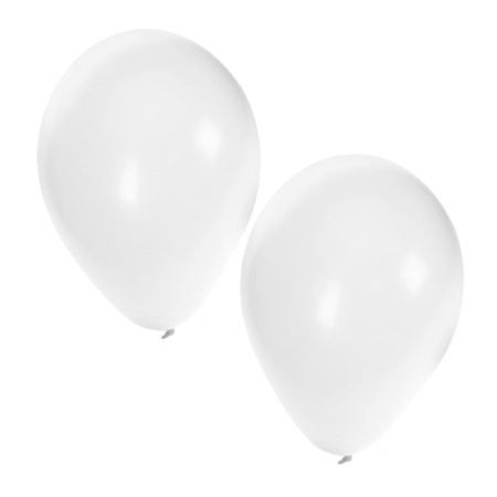 Party ballonnen wit en paars