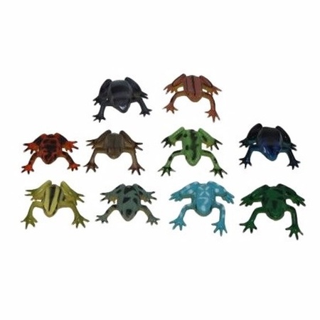 Plastic frogs 5 cm set 10 pieces