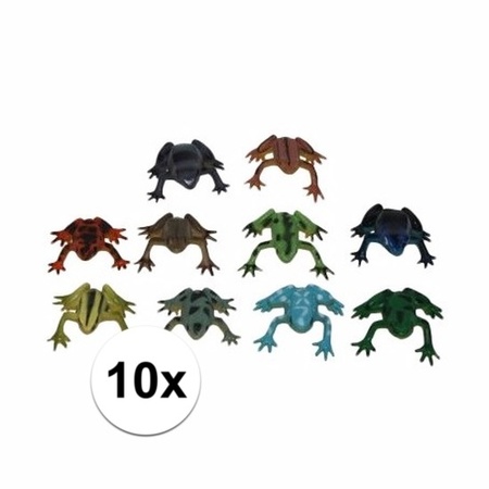 Plastic frogs 5 cm set 10 pieces