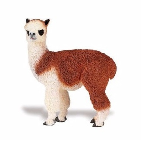 Plastic toy animal alpaca 9 cm