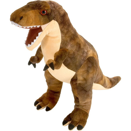 Pluche knuffel Dino T-rex van 25 cm met A5-size Happy Birthday wenskaart