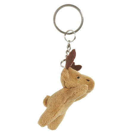 Plush moose key ring 6 cm
