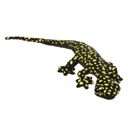 Speelgoed knuffel gekko geel zwart 62 cm