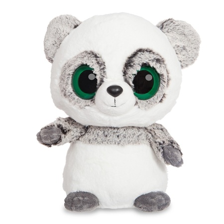 Grijze panda knuffel 20 cm met grote ogen