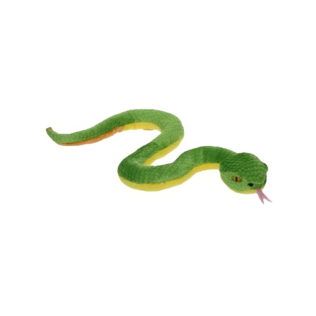Knuffeldier groene slang 43 cm