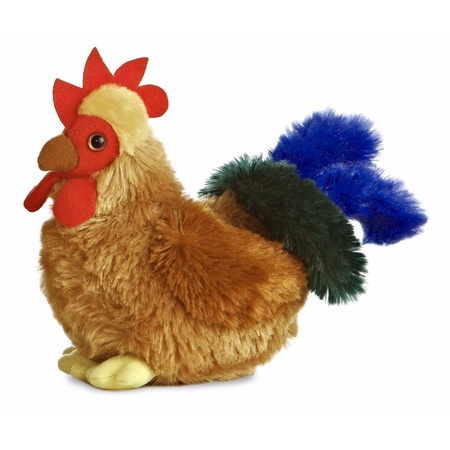 Plush rooster cuddle toy 15 cm