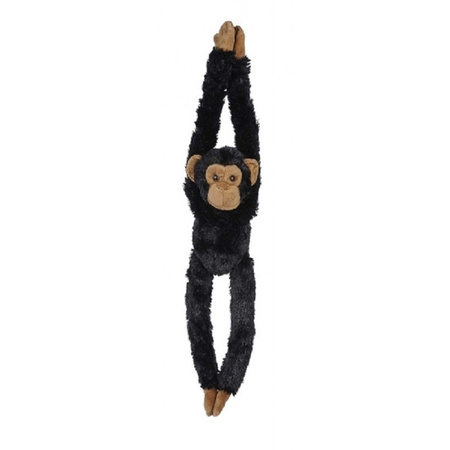 Plush black chimpanzee cuddle toy 65 cm
