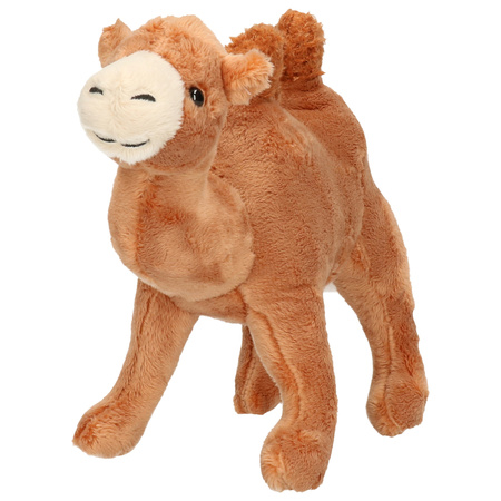 Pluche kameel knuffel dier - bruin - 22 cm