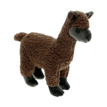 Speelgoed knuffels bruine alpaca 23 cm