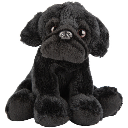 Bont Monteur groot Pluche knuffel dieren zwarte Mopshond hond 13 cm bestellen voor € 10.99 bij  het Knuffelparadijs