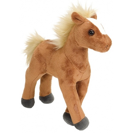 Knuffeldier bruin paard 20 cm