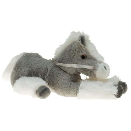 Bestaan Razernij Normaal Pluche knuffel paard grijs/wit 30 cm bestellen voor € 8.99 bij het  Knuffelparadijs