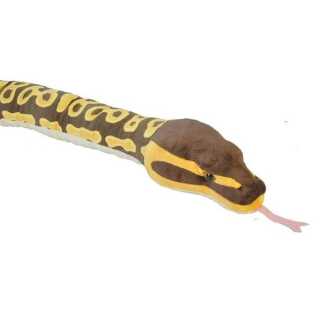 Pluche koningspython slangen knuffel 137 cm
