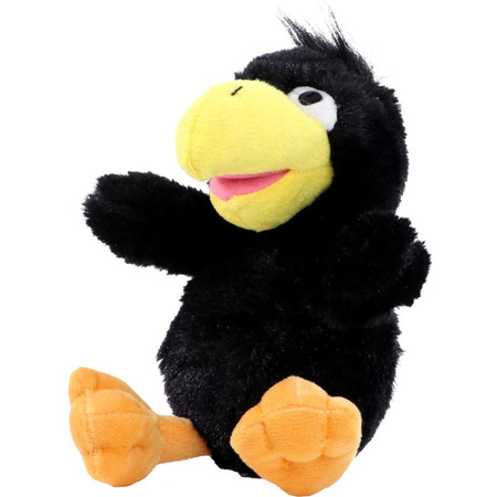 Plush black raven or crow soft toy 21 cm 